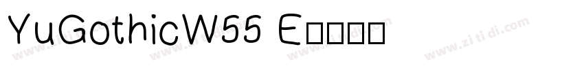 YuGothicW55 E字体转换